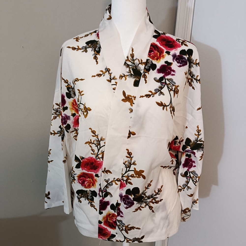 Floral Kimono, White